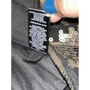 Jupe Femme Express Noir Et Argent Métallisé - Taille 11/12 - Coupe Crayon - NEUVE